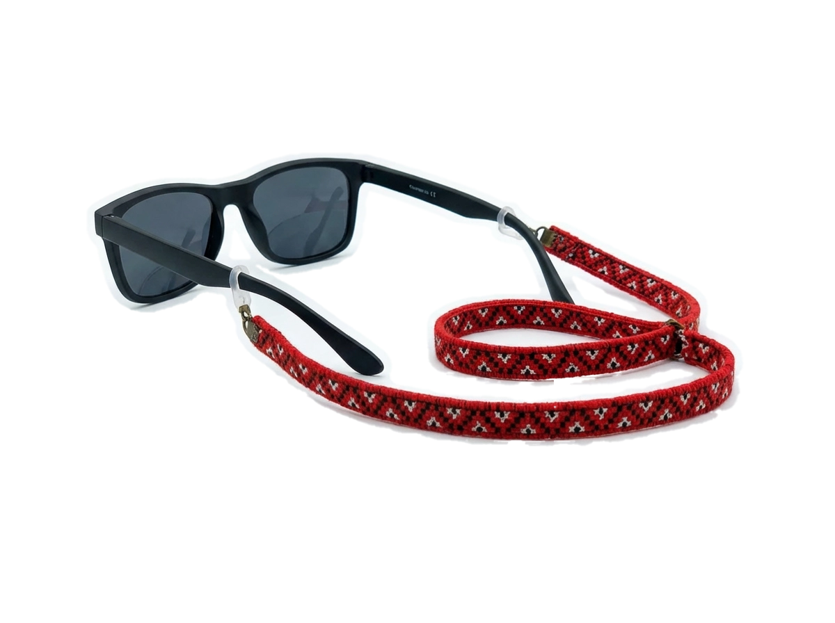 Glasses-strap-red بند عینک سوزندوزی بلوچی